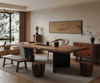 New Chinese Style Tea Tables And Chairs-ID:103816036