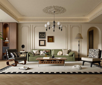 French Style A Living Room-ID:131925116