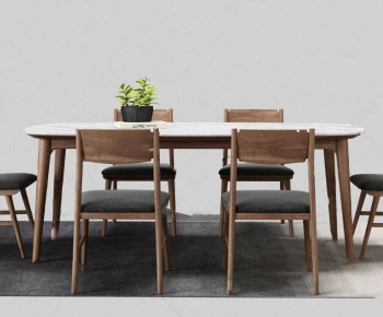Nordic Style Dining Table And Chairs-ID:203857907