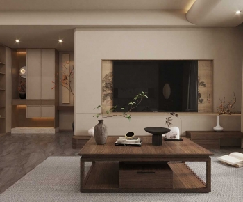 New Chinese Style A Living Room-ID:975121975
