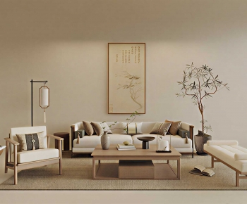 New Chinese Style Sofa Combination-ID:194983964