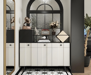 French Style Entrance Cabinet-ID:185385947