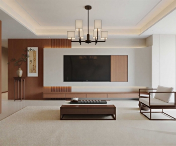 New Chinese Style A Living Room-ID:163330084