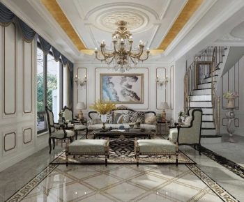 European Style A Living Room-ID:199621926