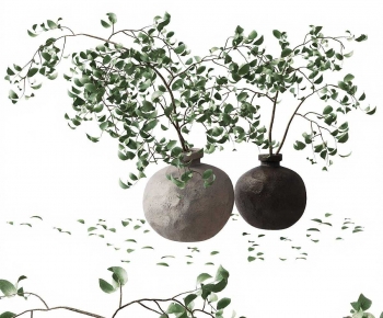 Wabi-sabi Style Aquatic Green Plant-ID:642776012