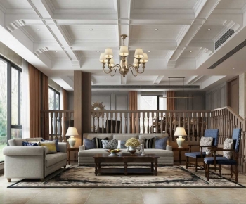 New Chinese Style A Living Room-ID:364397059