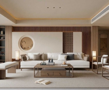New Chinese Style A Living Room-ID:638031968