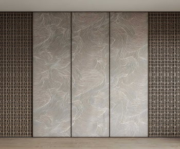 New Chinese Style TV Wall-ID:377209212