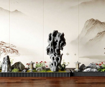 New Chinese Style Plant Landscaping-ID:833378084