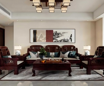 New Chinese Style A Living Room-ID:682235001