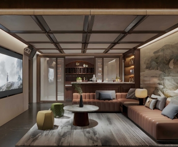 New Chinese Style Audiovisual Room-ID:709428076