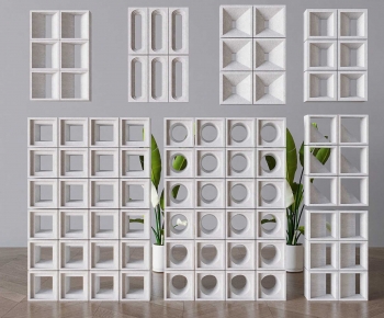 Modern Cement Brick Screen Partition-ID:532865052