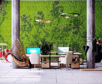 Modern Office Desk And Chair-ID:293998004