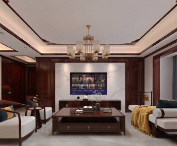 New Chinese Style A Living Room-ID:118613004