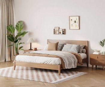 Modern Double Bed-ID:636317016