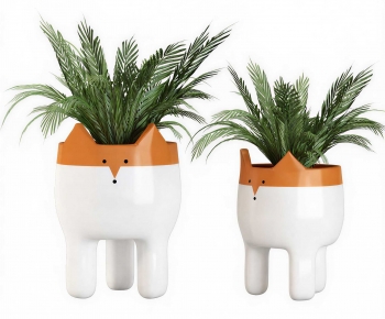 Modern Potted Green Plant-ID:463392028