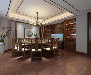 New Chinese Style Dining Room-ID:759304058