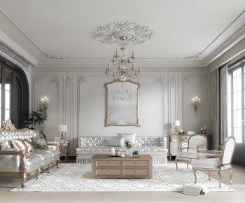 French Style A Living Room-ID:132885936