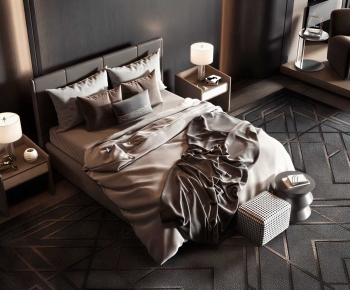 Modern Double Bed-ID:216968065