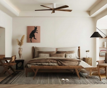 Wabi-sabi Style Bedroom-ID:964217901