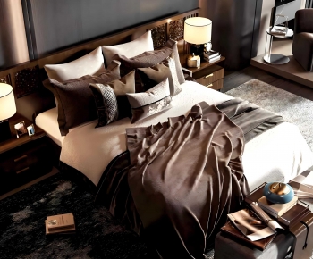 Modern Double Bed-ID:373311033