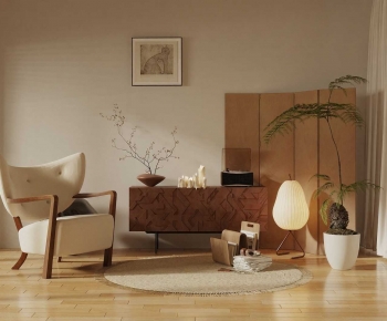 Wabi-sabi Style Single Sofa-ID:448989961