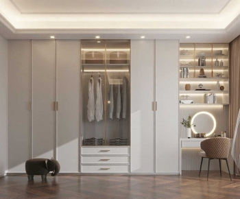 Modern Clothes Storage Area-ID:990546949