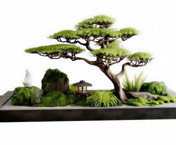 New Chinese Style Plant Landscaping-ID:707958944