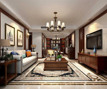 American Style A Living Room-ID:147432091