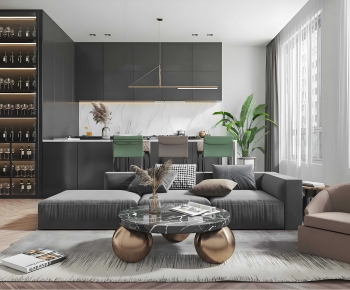 Modern A Living Room-ID:290908104