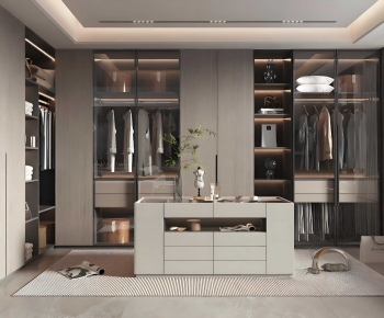 Modern Clothes Storage Area-ID:983941086