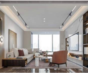 Modern A Living Room-ID:437351946