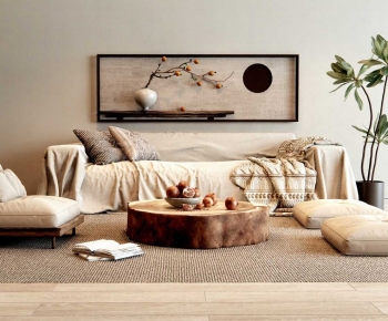 Wabi-sabi Style Sofa Combination-ID:196297889