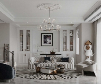French Style A Living Room-ID:443286905