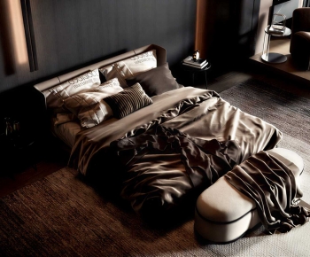 Modern Double Bed-ID:734457972