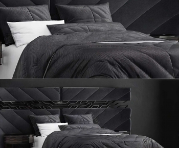 Modern Double Bed-ID:284070011