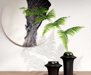 Modern Potted Green Plant-ID:520693062