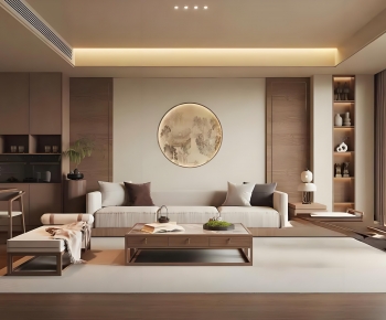 New Chinese Style A Living Room-ID:568633087