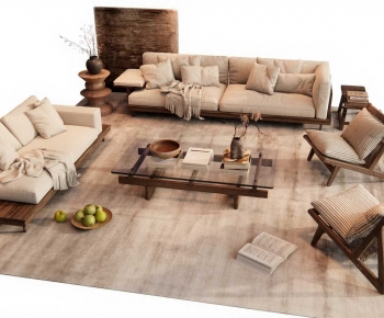 Wabi-sabi Style Sofa Combination-ID:639116054