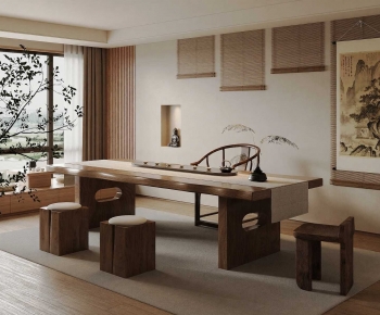 New Chinese Style Tea Tables And Chairs-ID:207439906