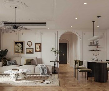 French Style A Living Room-ID:762243992