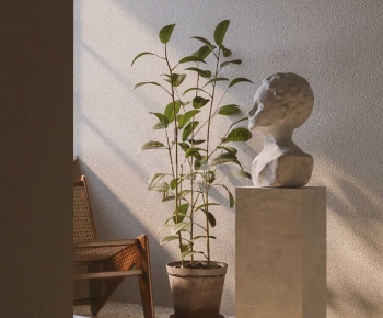 Modern Ground Green Plant Potted Plants-ID:597642903