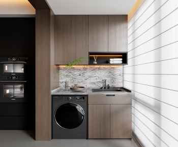 Modern Laundry Cabinet-ID:457552919