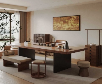 New Chinese Style Tea Tables And Chairs-ID:906637913