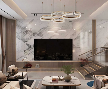 New Chinese Style A Living Room-ID:689620025