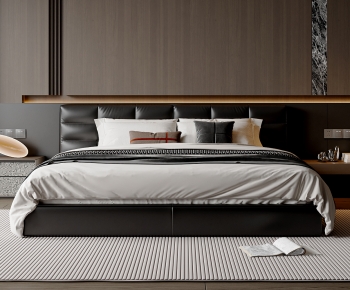 Modern Double Bed-ID:281255016