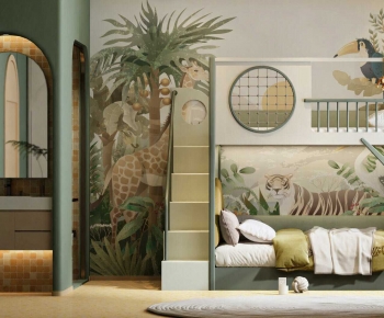 Modern Bunk Bed-ID:990250193