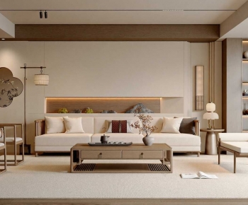 New Chinese Style A Living Room-ID:237173084