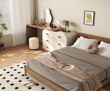 Modern Double Bed-ID:369431026