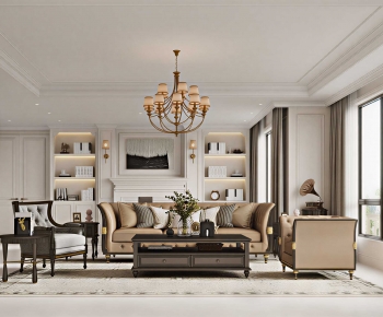 French Style A Living Room-ID:297926901